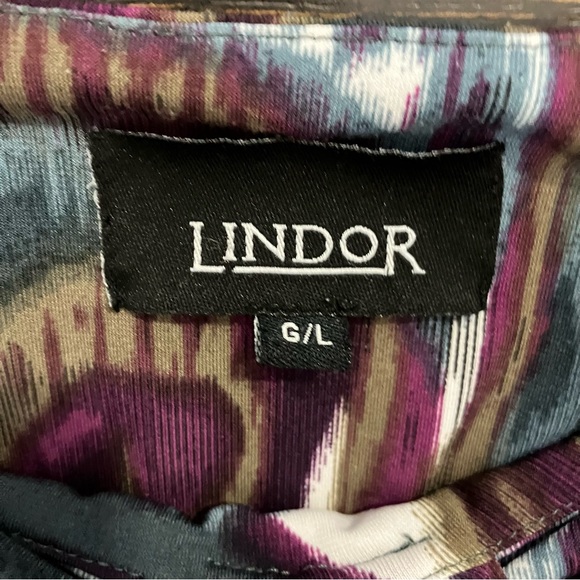 Lindor | Purple & Blue 3/4 sleeves top - Picture 6 of 7